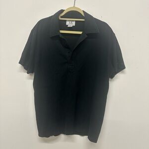 Armani Exchange Y2K Black Polo Shirt